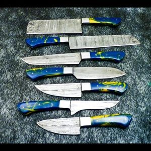 Damascus steel Chef Knives Set